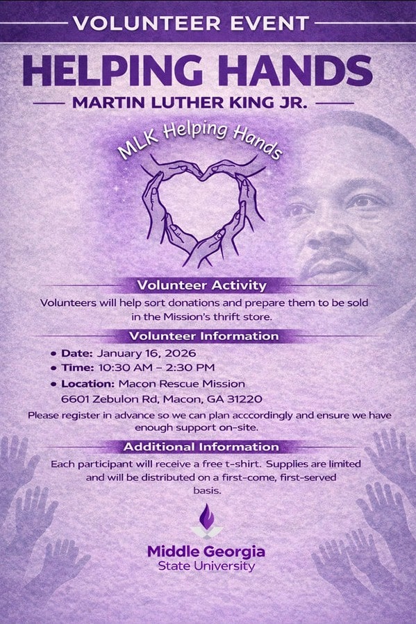 MLK event flyer with details
